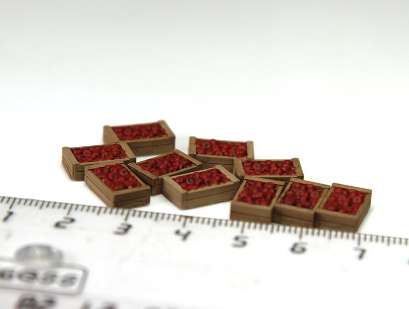 Ящик c помидорами (5 шт.) модель в масштабе 1:43 фото 1