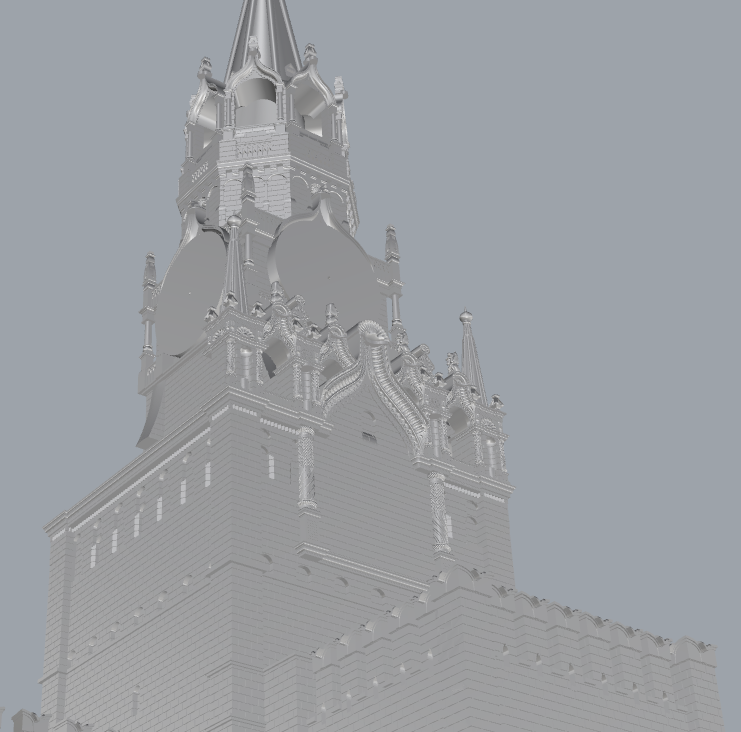 Спасская башня (3D-модель для 3D-принтера в формате STL) модель в масштабе  фото 1