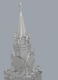 Спасская башня (3D-модель для 3D-принтера в формате STL) модель в масштабе  фото 14