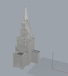 Спасская башня (3D-модель для 3D-принтера в формате STL) модель в масштабе  фото 18