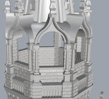 Спасская башня (3D-модель для 3D-принтера в формате STL) модель в масштабе  фото 11