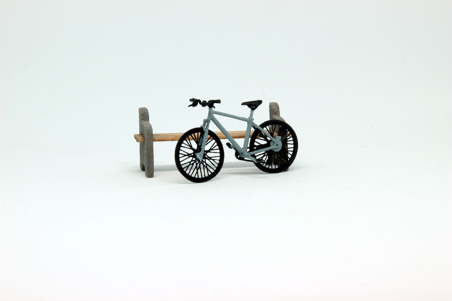 Велосипед без крыльев (серый) модель в масштабе 1:43 фото 1