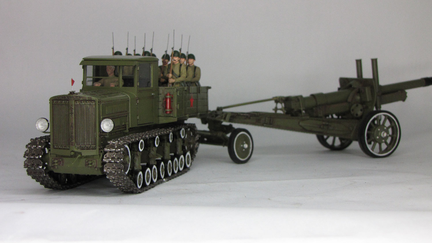 Мл-20 152 мм гаубица-пушка модель. Модель тягача Коминтерн. Мл-20 тягач. Артиллерийский тягач Коминтерн модель