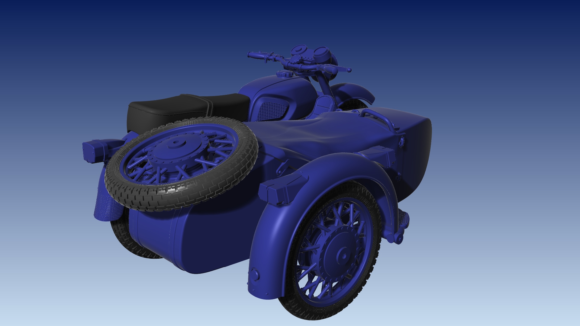 Мотоцикл Днепр 3d model